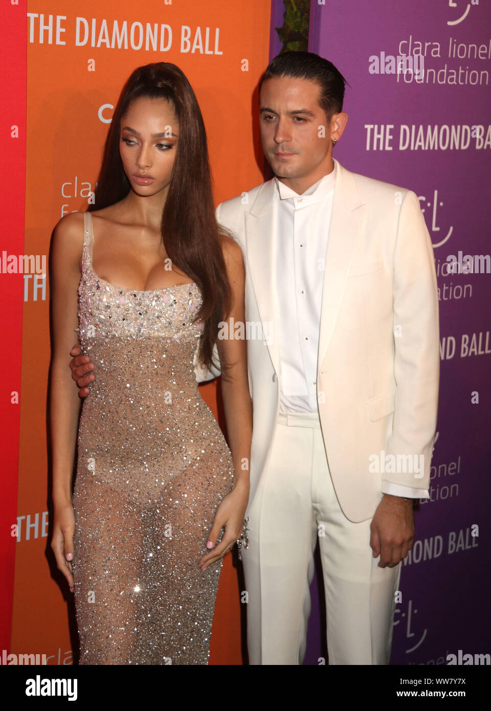 Settembre 12, 2019, New York New York, Stati Uniti d'America: YASMIN WIJNALDUM rapper e G-EAZY frequentare RihannaÃs Quinta Assemblea Annuale Diamond sfera mantenuta a Cipriani Wall Street. (Credito Immagine: © Nancy Kaszerman/ZUMA filo) Foto Stock