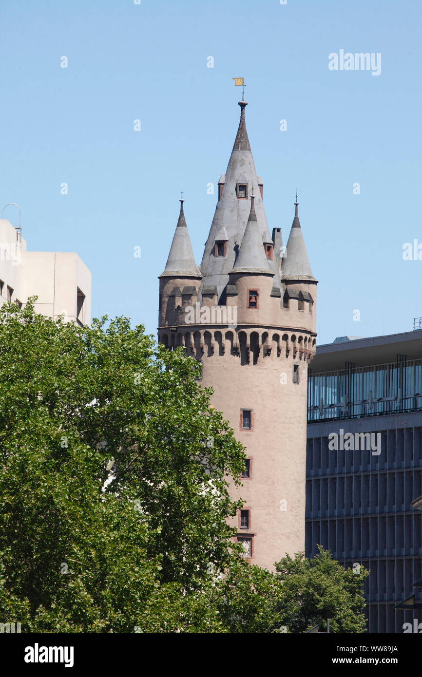 Eschenheimer Turm, città storica gate, Frankfurt am Main, Hesse, Germania, Europa Foto Stock