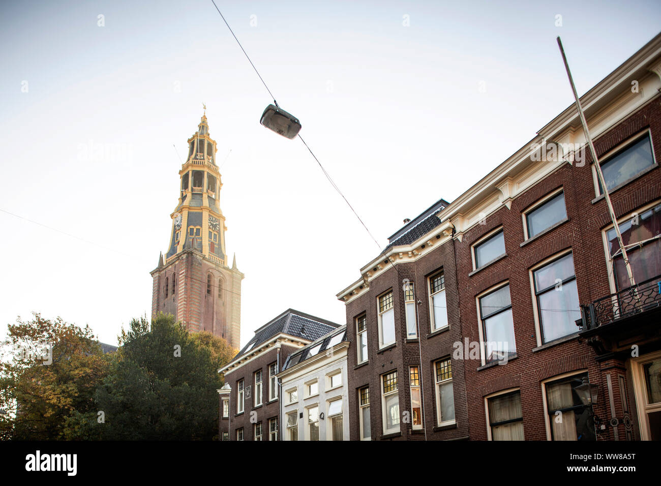 Paesi Bassi, Groningen, Aa-kerk in sole al mattino Foto Stock