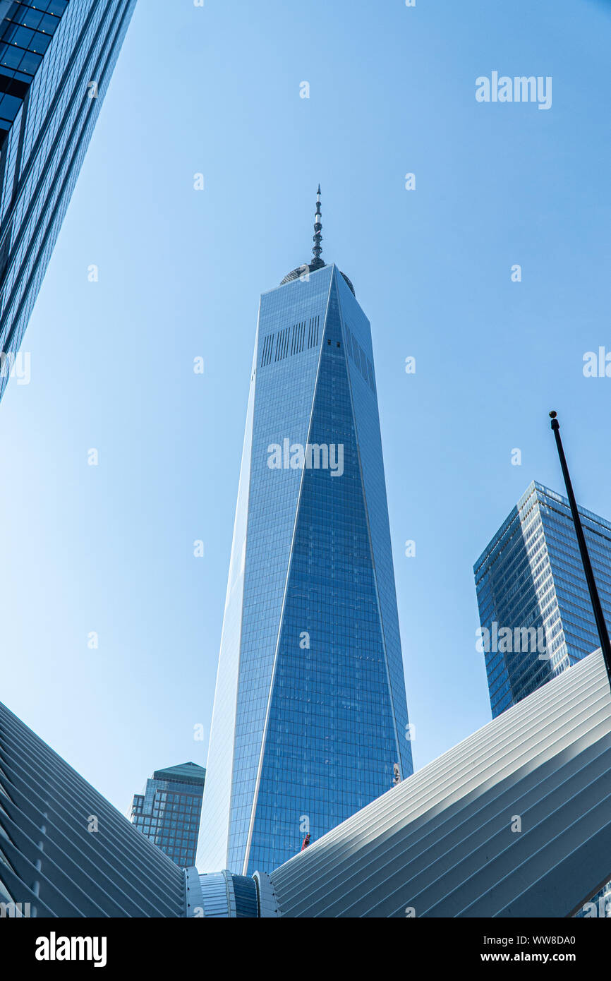 One World Trade Center Building, nota anche come torre di libertà è uno degli edifici più alti del mondo. Photo credit: Marty Jean-Louis Foto Stock