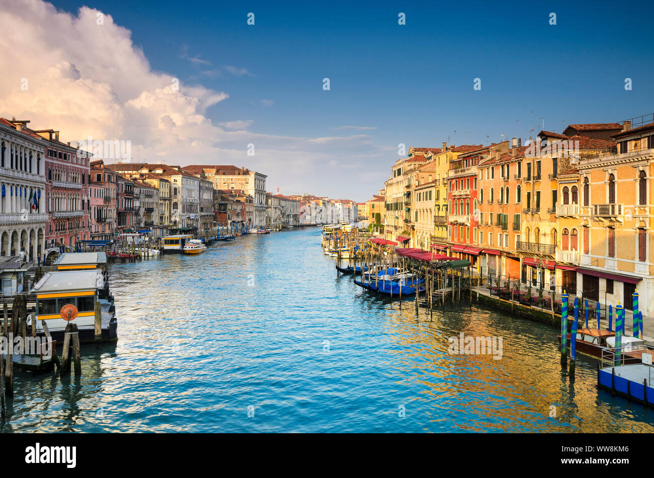 Canal Grande di Venezia, Italia Foto Stock