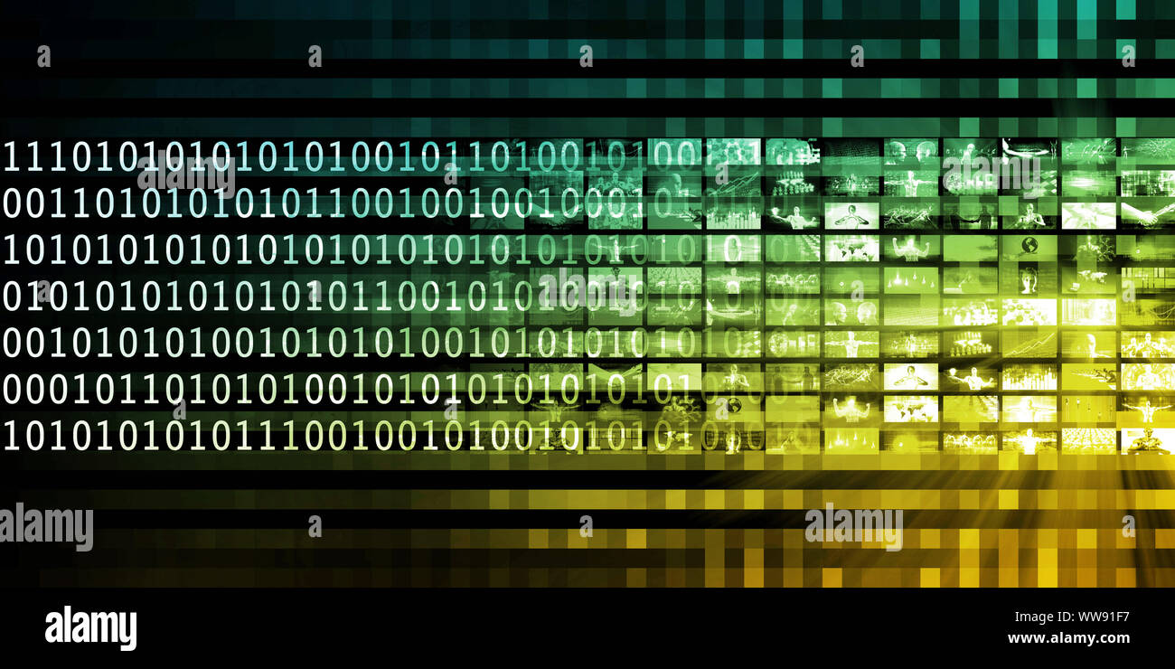 Il cloud computing e multimediale digitale di archiviazione dei dati Foto Stock