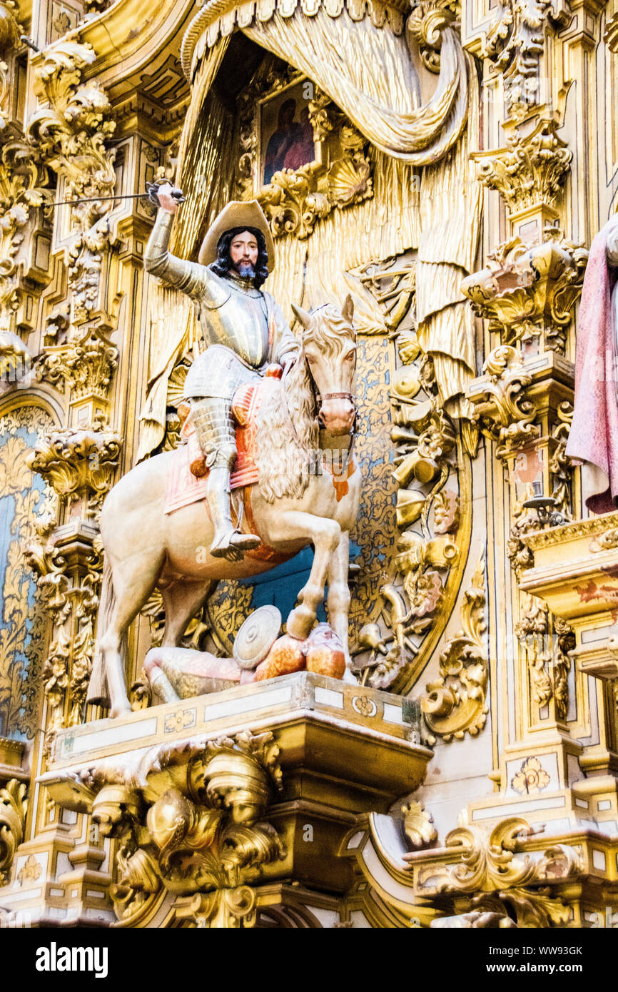 Gli interni splendidamente realizzati a mano della Cattedrale di Granada, Granada, Spagna. Foto Stock
