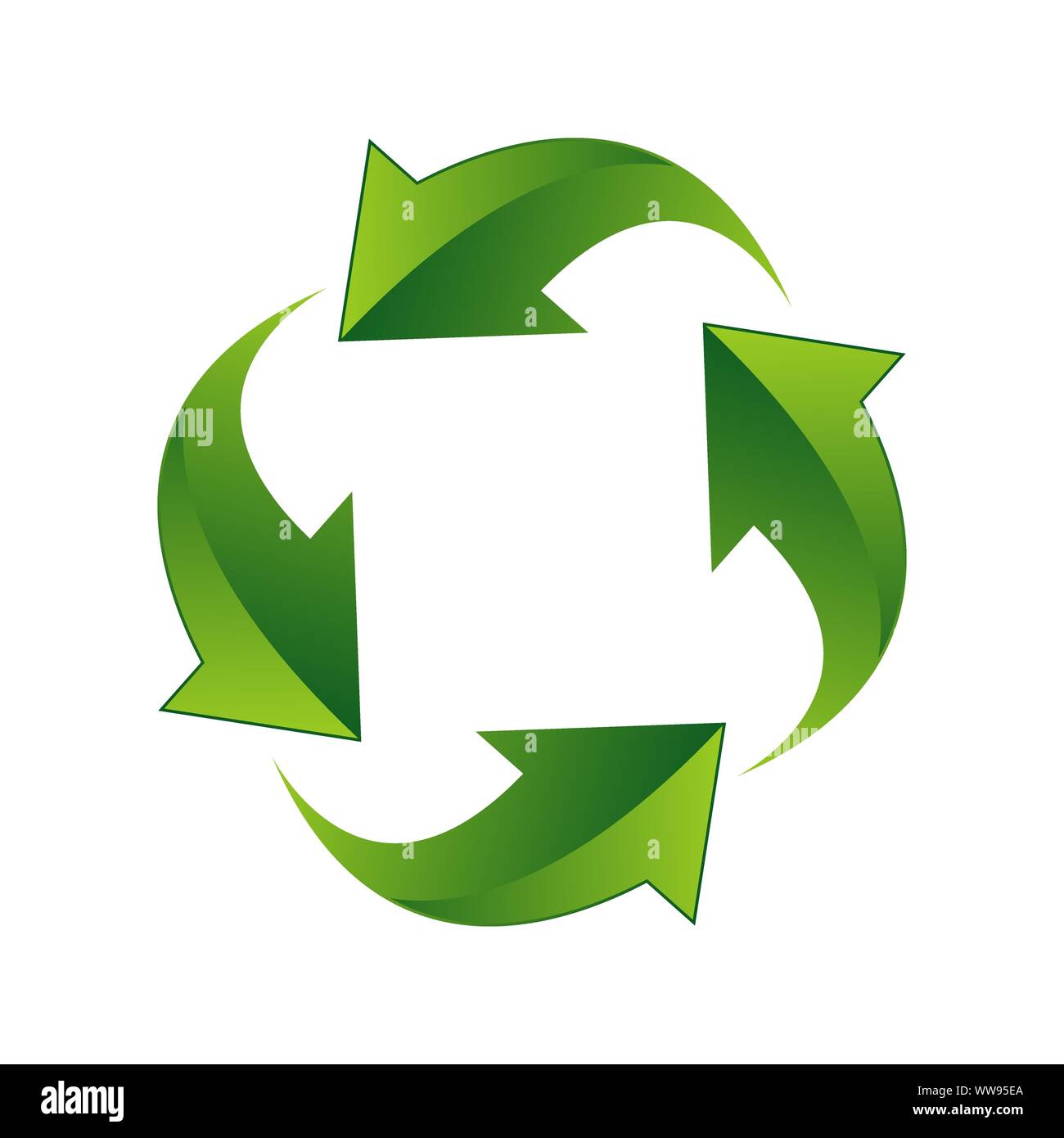 3d creative logo riciclaggio design illustrazione vettoriale nozione Illustrazione Vettoriale