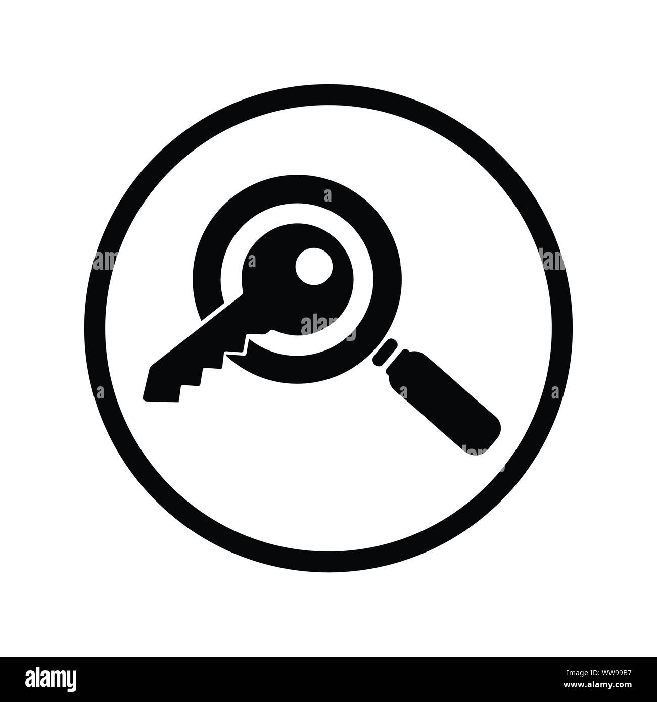 Parole chiave di ricerca icona Illustrazione Vettoriale