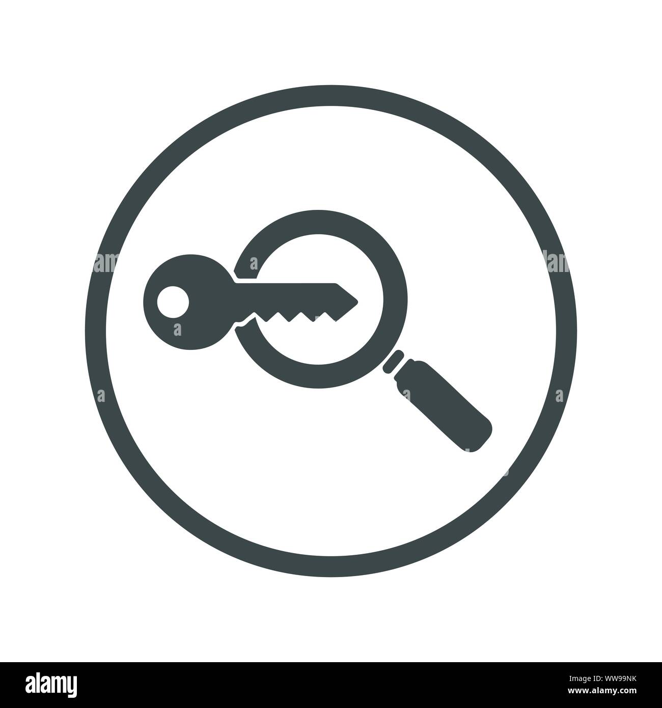 Parole chiave di ricerca icona Illustrazione Vettoriale