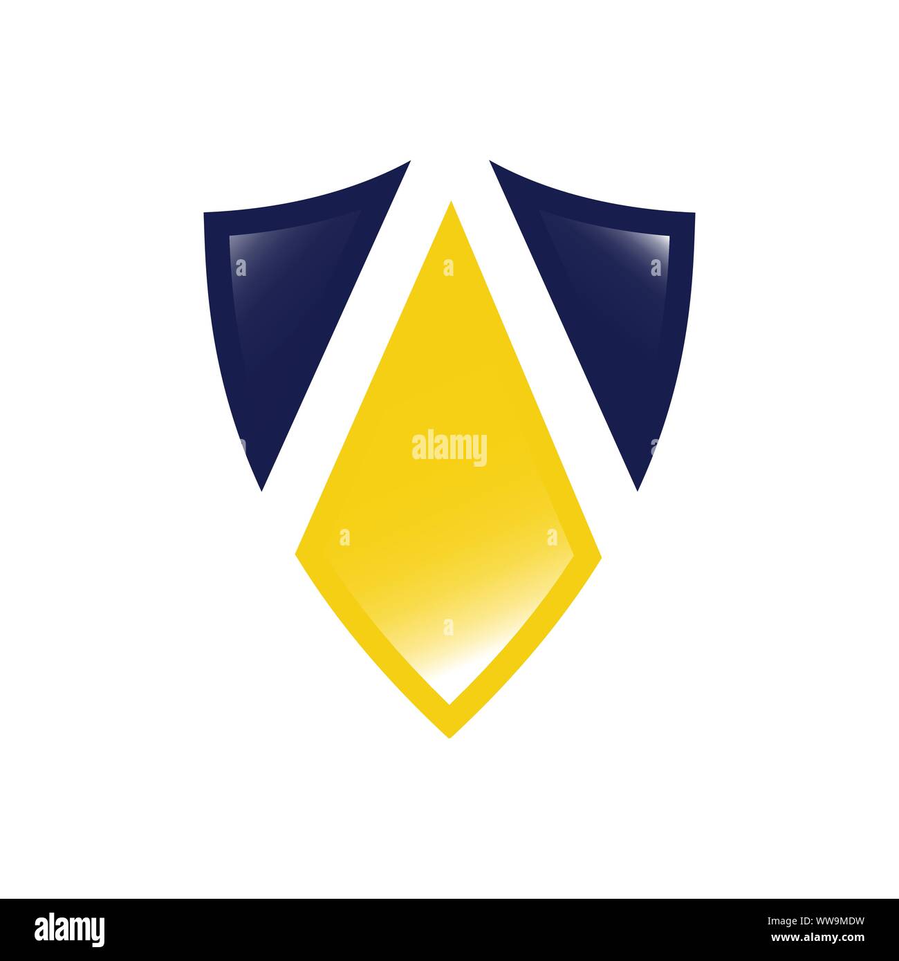 Marchio Royal lusso scudo araldico Crest Logo design template vettoriale Illustrazione Vettoriale