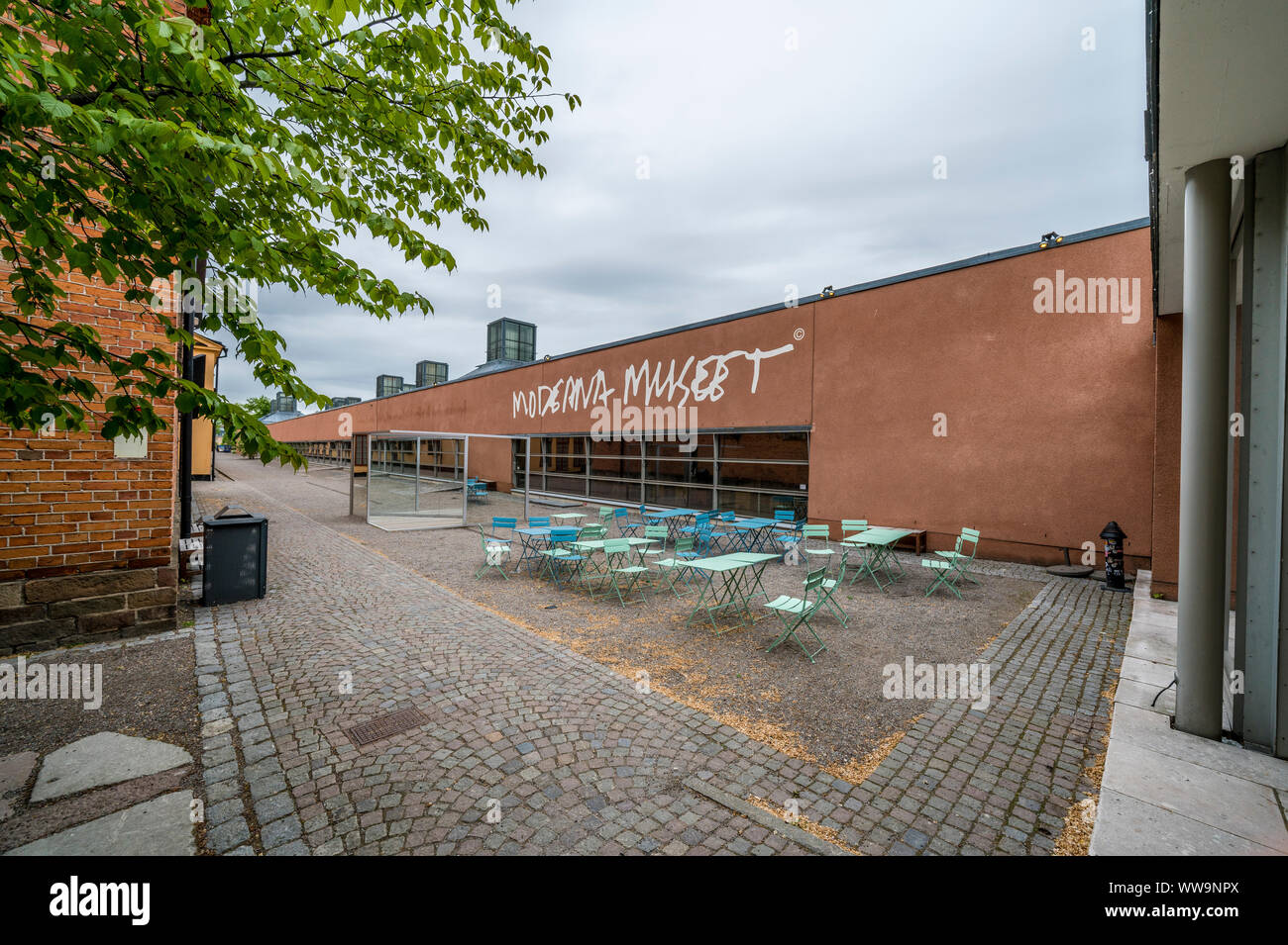 Esterno dell'edificio di Moderna Museet, museo di arte moderna e contemporanea, isola di Skeppsholmen, Stoccolma, Svezia Foto Stock