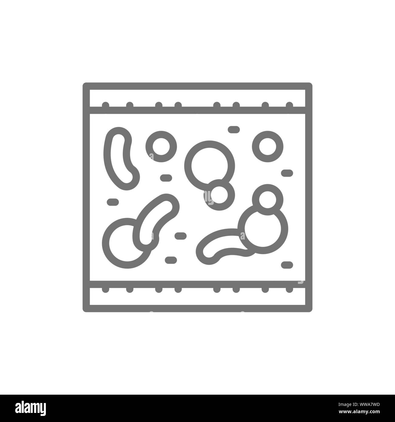 Probiotico in sangue, arteria sana icona linea. Illustrazione Vettoriale