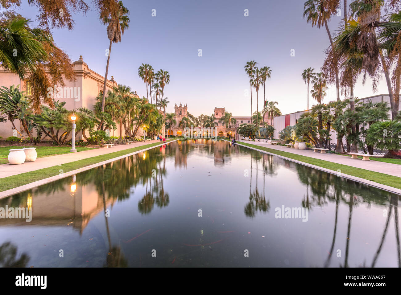 San Diego, California, Stati Uniti d'America park e quadrato. Foto Stock
