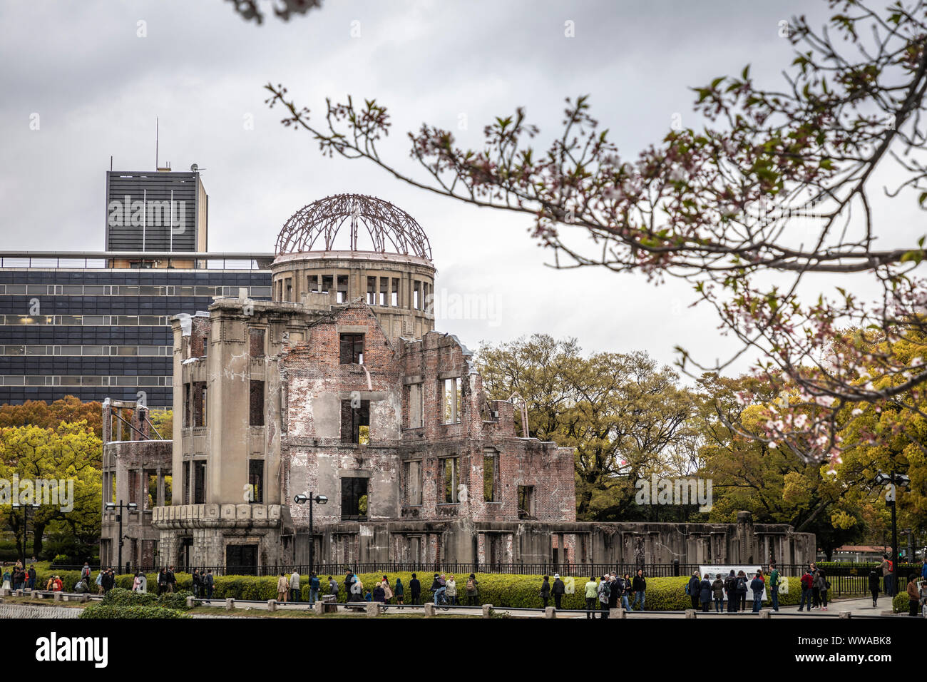 La Cupola della Bomba Atomica, Memorial Park, Hiroshima, Giappone. Foto Stock