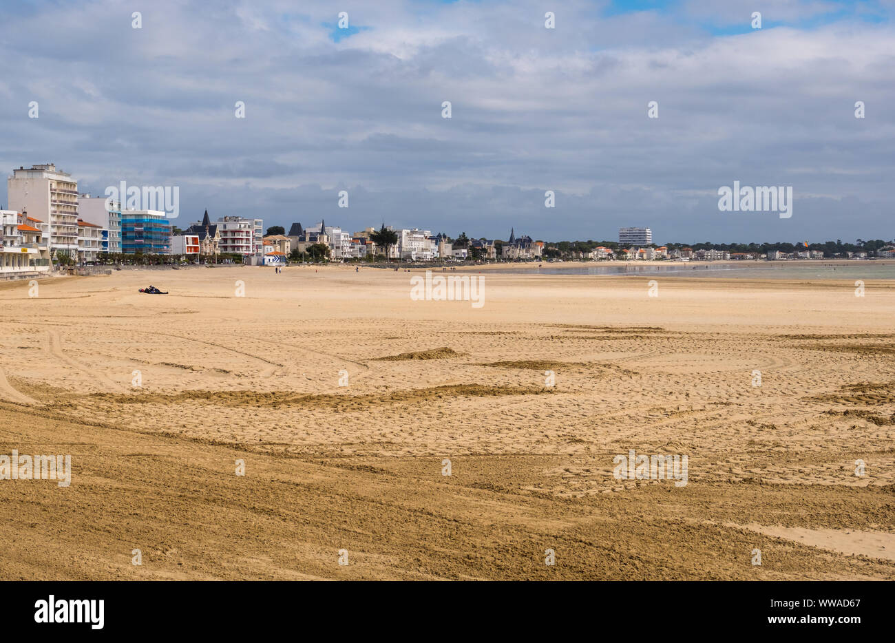 Royan, Francia - 10 Maggio 2019: Plage de la Grande Conche di Royan. Royan è uno dei principali atlantico francese resort costiero città Foto Stock