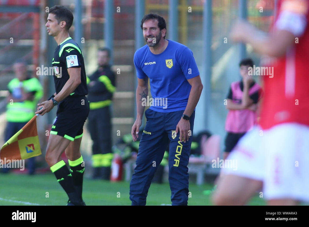 Perugia, Italia. Xiv Sep, 2019. FABIO CASERTA DA INDICAZIONI durante Perugia Vs Juve Stabia - Calcio Italiano Serie B uomini campionato - Credito: LPS/Loris Cerquiglini/Alamy Live News Foto Stock