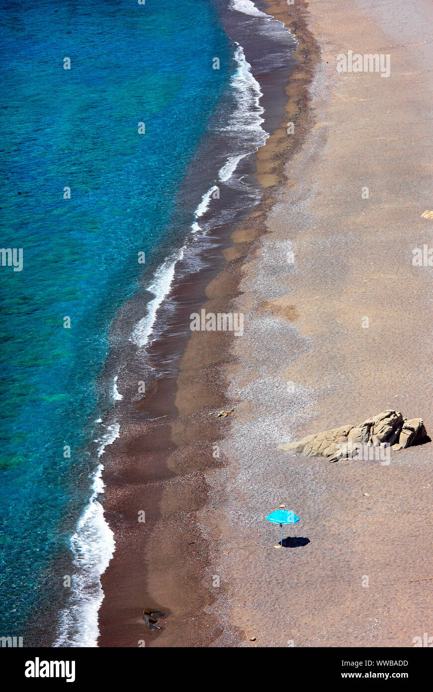 Isola di Creta, Grecia. Agios Pavlos Beach a sud di Rethymno prefettura. Foto Stock