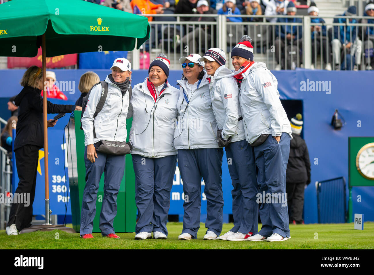 Gleneagles, Scozia 14 settembre 2019. Seconda giornata di gara nel 2019 Solheim Cup Foto Stock