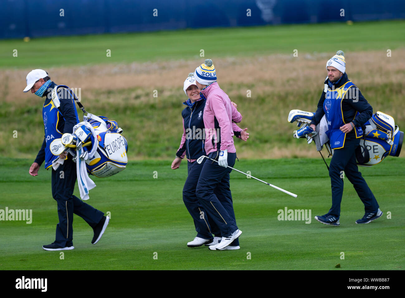 Gleneagles, Scozia 14 settembre 2019. Seconda giornata di gara nel 2019 Solheim Cup Foto Stock