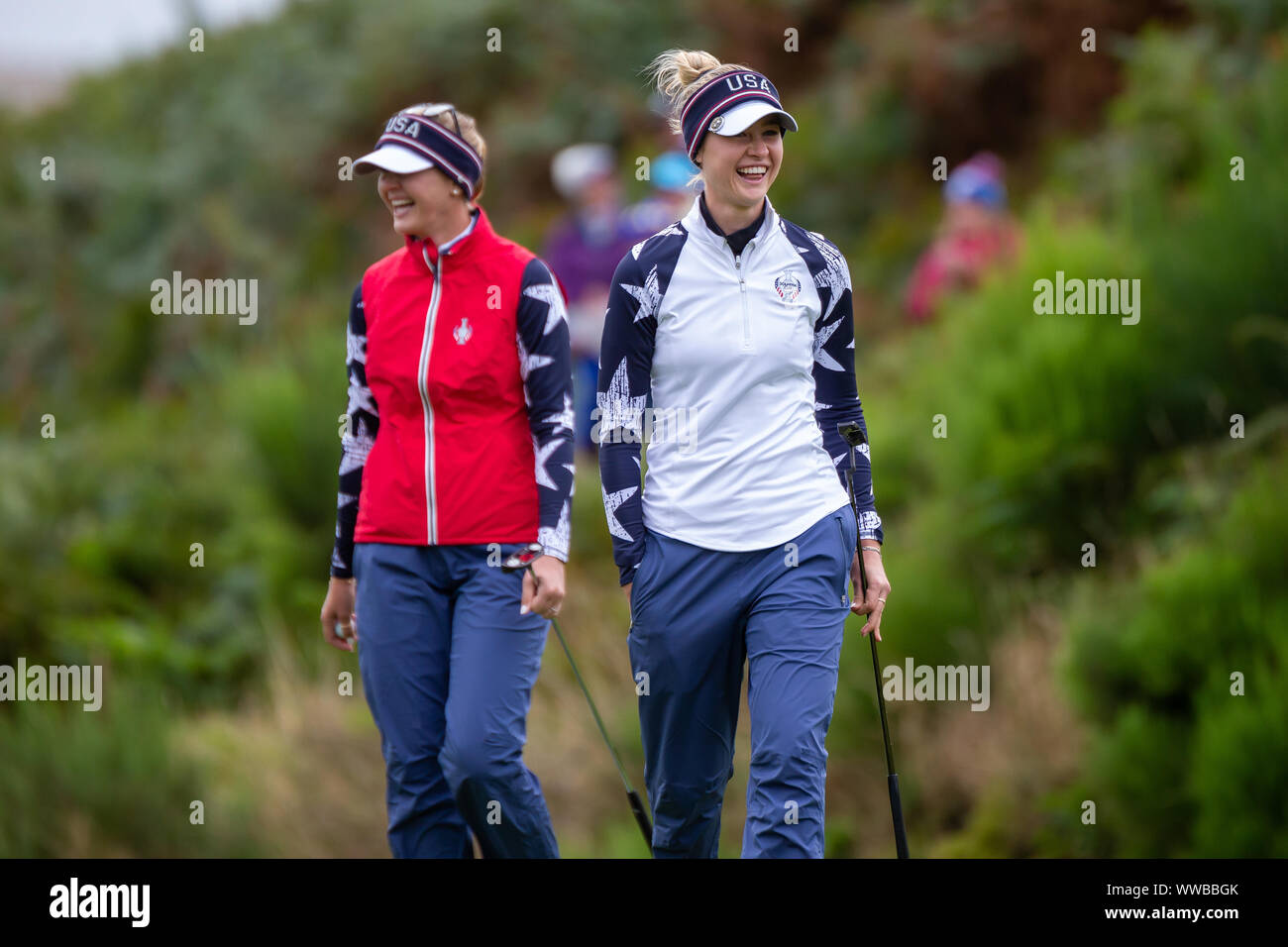 Gleneagles, Scozia 14 settembre 2019. Seconda giornata di gara nel 2019 Solheim Cup Foto Stock