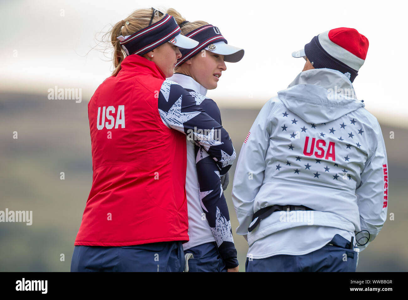 Gleneagles, Scozia 14 settembre 2019. Seconda giornata di gara nel 2019 Solheim Cup Foto Stock