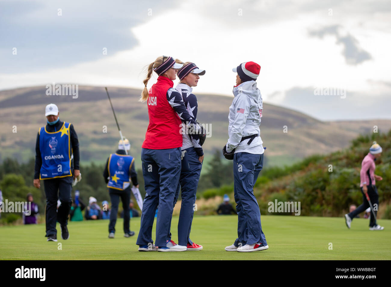 Gleneagles, Scozia 14 settembre 2019. Seconda giornata di gara nel 2019 Solheim Cup Foto Stock