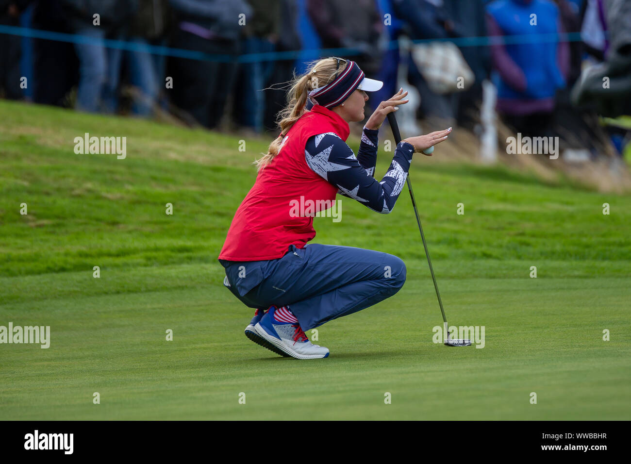 Gleneagles, Scozia 14 settembre 2019. Seconda giornata di gara nel 2019 Solheim Cup Foto Stock