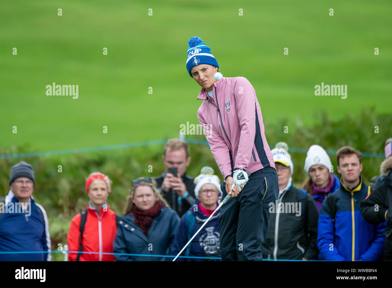 Gleneagles, Scozia 14 settembre 2019. Seconda giornata di gara nel 2019 Solheim Cup Foto Stock