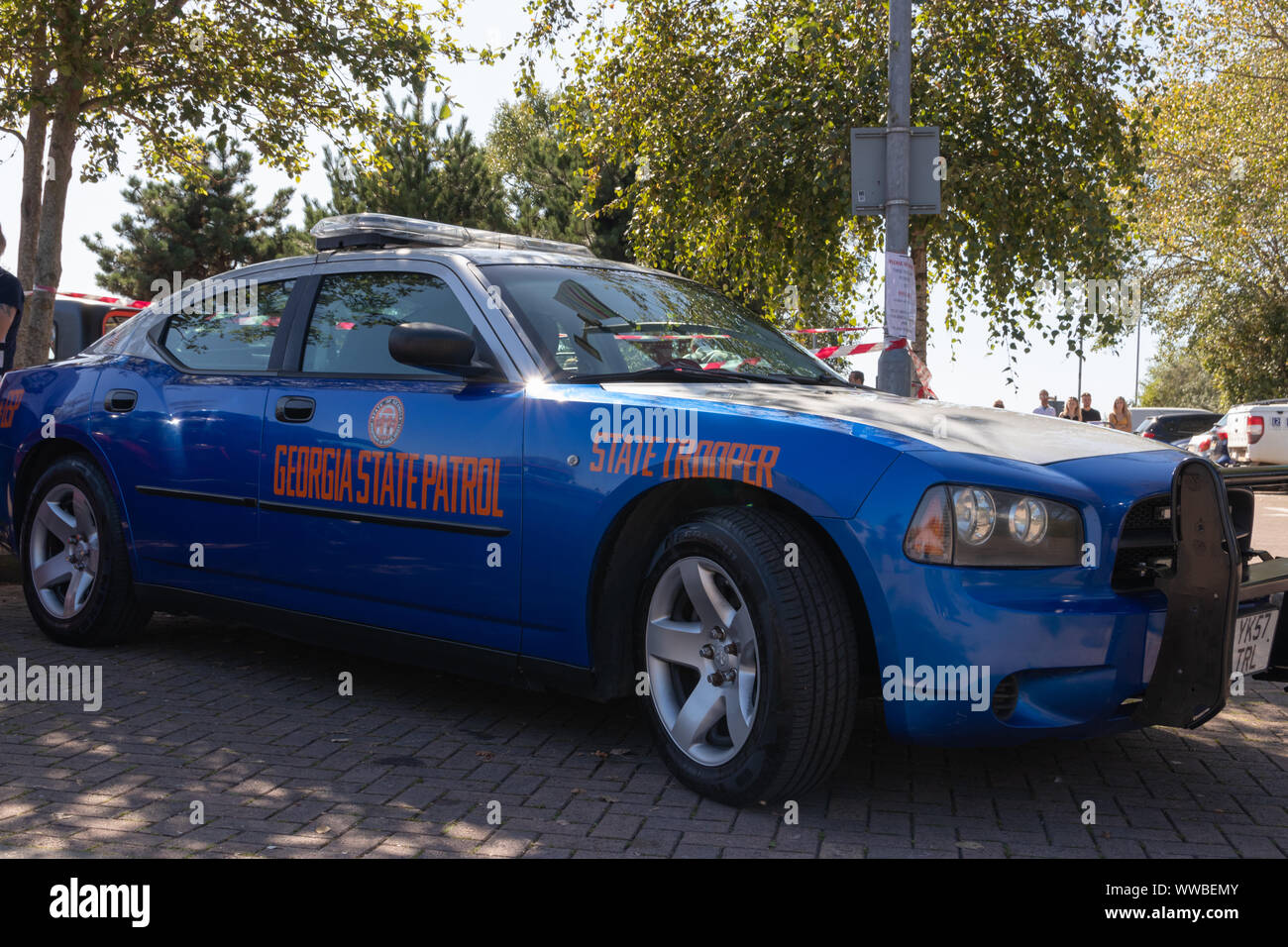 Un Georgia state patrol veicolo o un American automobile della polizia Foto Stock