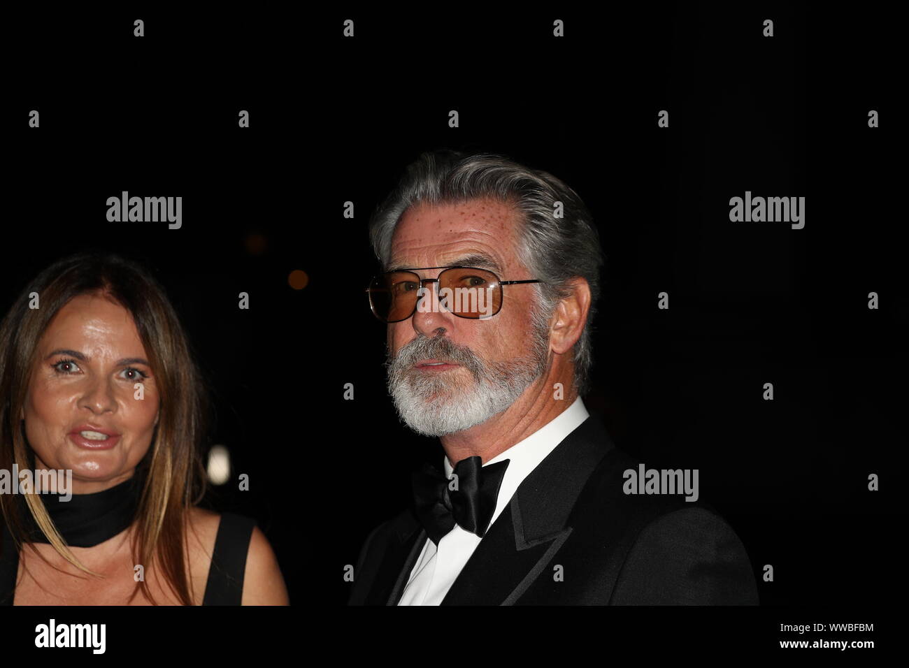 Londra, UK, 14 settembre 2019, Pierce Brosnan a Naomi Campbell's Fashion per rilievo. Credito: Uwe Deffner / Alamy Live News Foto Stock