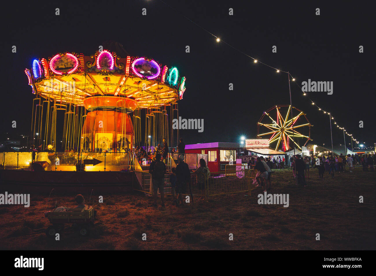 Standon calling festival di notte 2018 Foto Stock