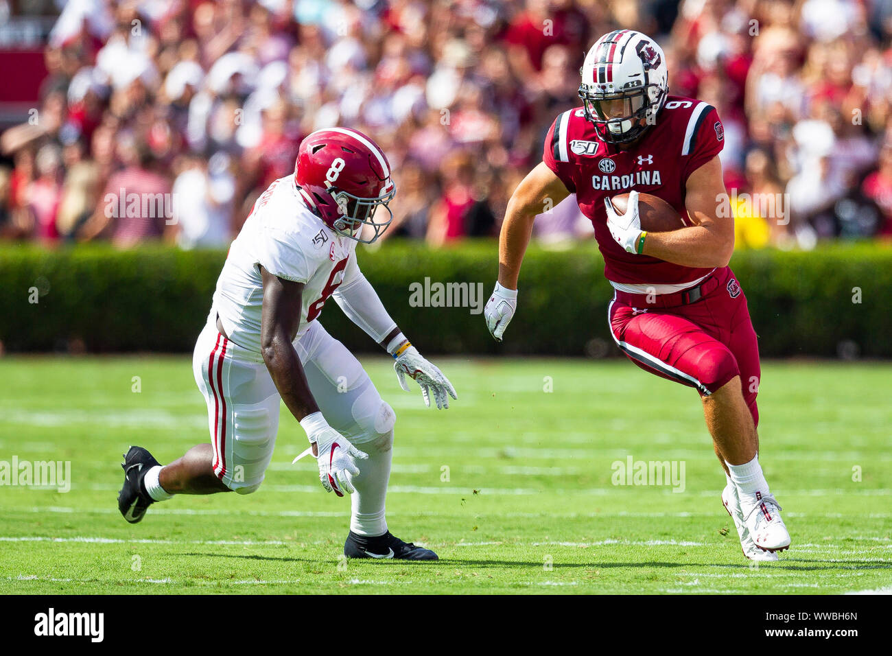 La Columbia, SC, Stati Uniti d'America. Xiv Sep, 2019. il matchup NCAA a Williams-Brice Stadium in Columbia, SC. (Scott Kinser/Cal Sport Media) Credito: csm/Alamy Live News Foto Stock