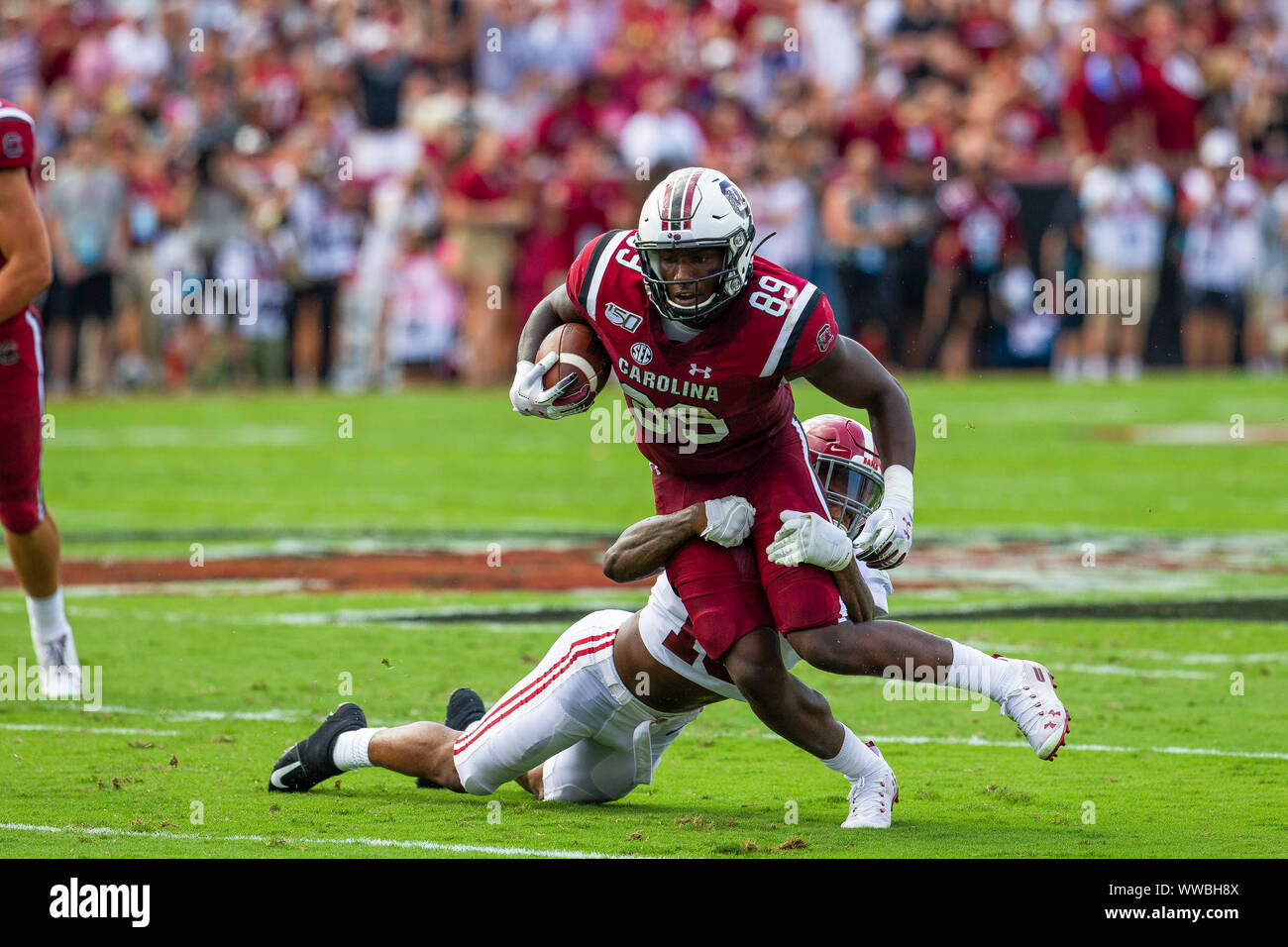 La Columbia, SC, Stati Uniti d'America. Xiv Sep, 2019. il matchup NCAA a Williams-Brice Stadium in Columbia, SC. (Scott Kinser/Cal Sport Media) Credito: csm/Alamy Live News Foto Stock