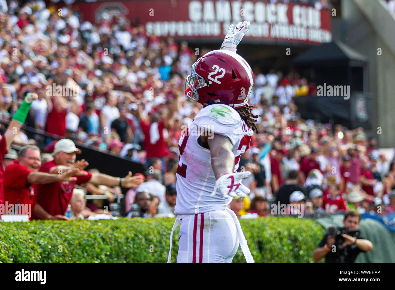 La Columbia, SC, Stati Uniti d'America. Xiv Sep, 2019. il matchup NCAA a Williams-Brice Stadium in Columbia, SC. (Scott Kinser/Cal Sport Media) Credito: csm/Alamy Live News Foto Stock