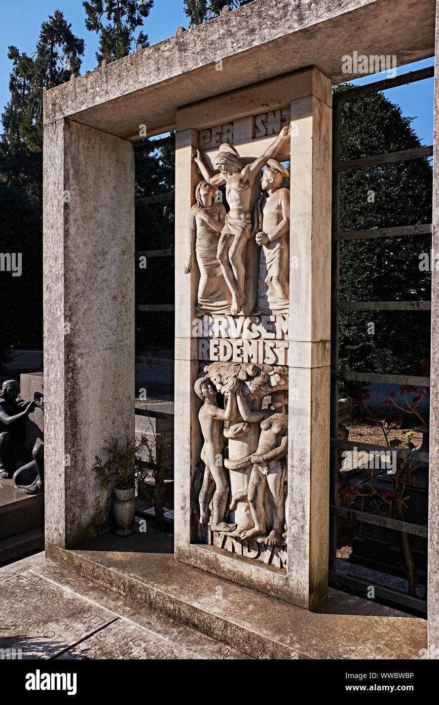 Cimitero Monumentale di uno dei due più grandi cimiteri in Milano, Italia Foto Stock