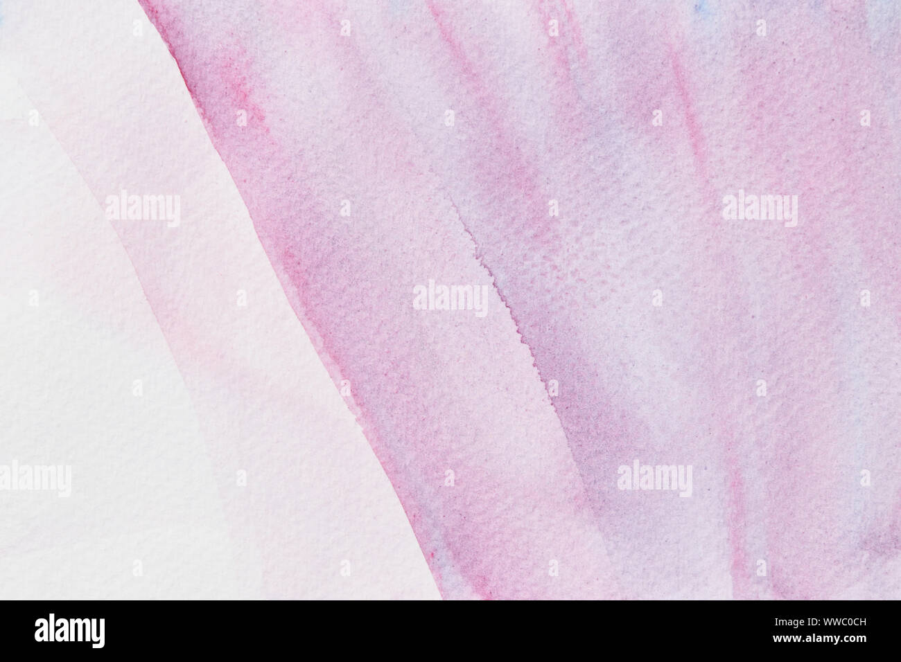 Corsa ad acquerello e spray su carta bianca , Abstract sfondo da disegnati a mano viola con colore rosa di gocciolamento di liquido Foto Stock
