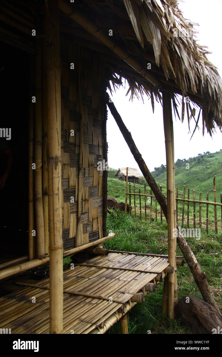 Khasi villaggio in Meghalaya Foto Stock