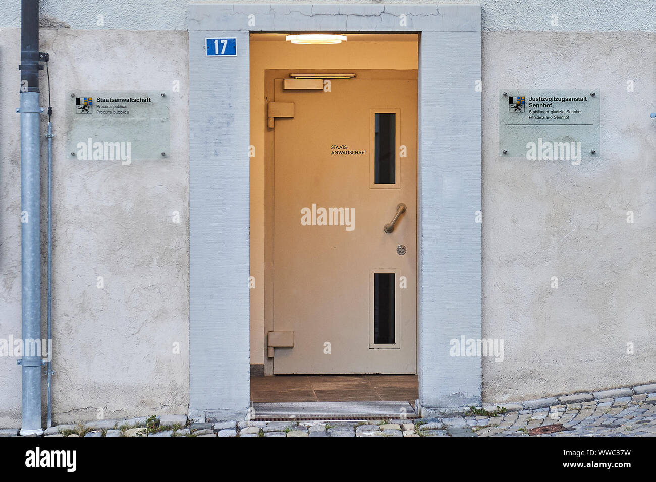 Coira, Schweiz. 15. Settembre 2019. Der Sitz der Staatsanwaltschaft Grigioni an der Sennhofstrasse 17 in Chur. Foto Stock