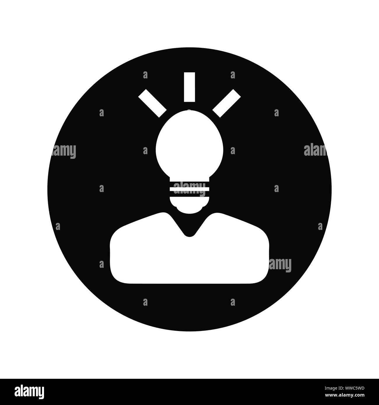 Ben organizzati e completamente modificabili Icona del pensiero / di generazione di idee per qualsiasi uso come supporti di stampa, web, per uso commerciale o per qualsiasi tipo di progetto di design. Hop Illustrazione Vettoriale