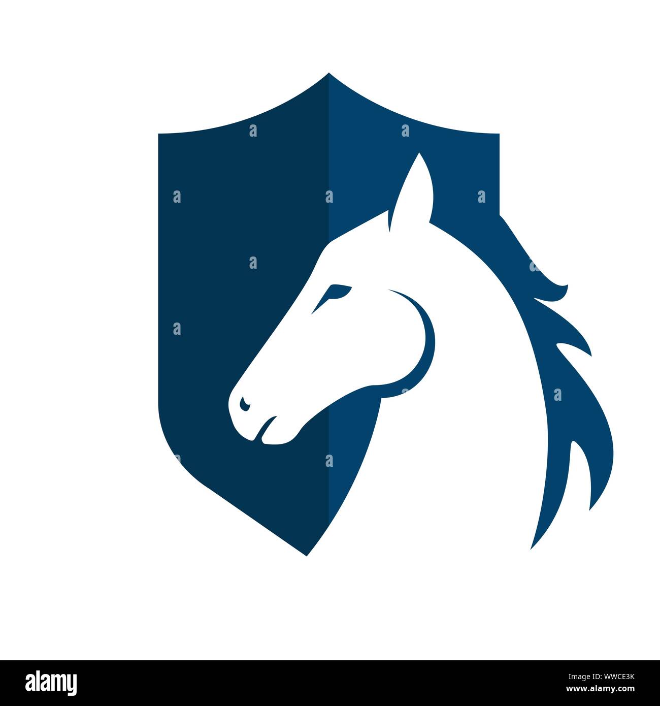Testa di cavallo modello Logo illustrazione vettoriale design Illustrazione Vettoriale