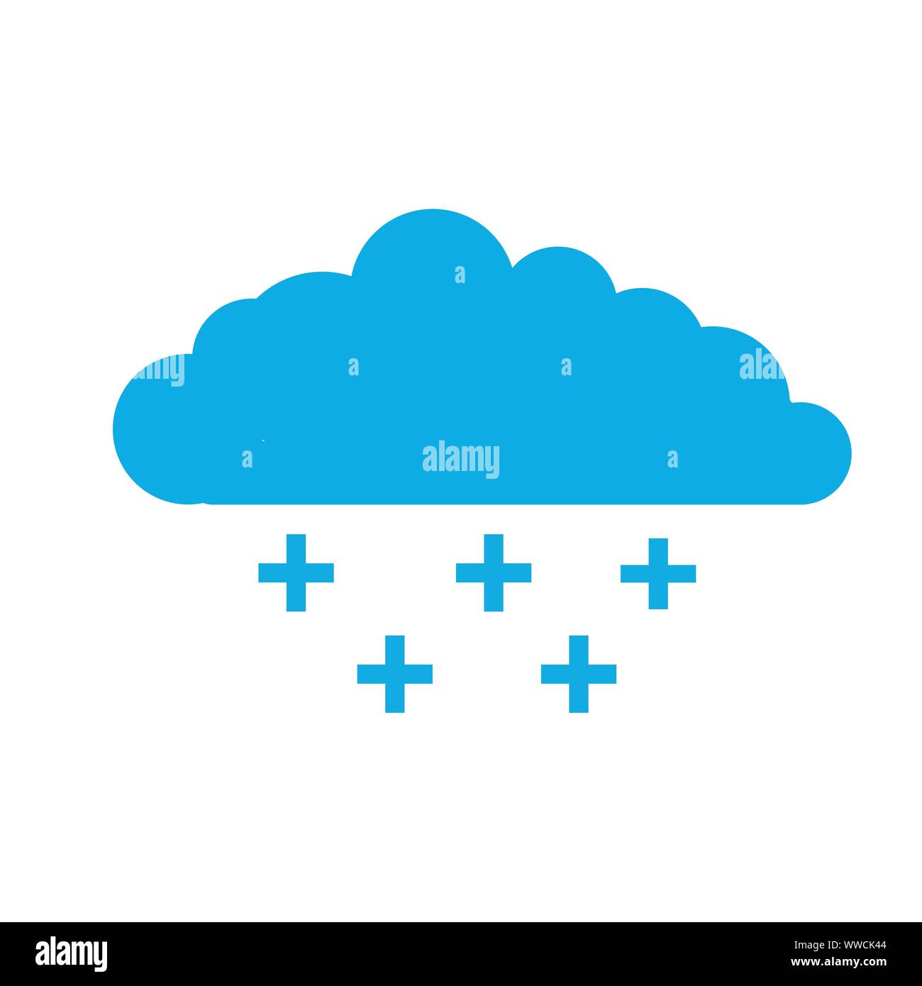 Versando il segno più dal cloud Illustrazione Vettoriale
