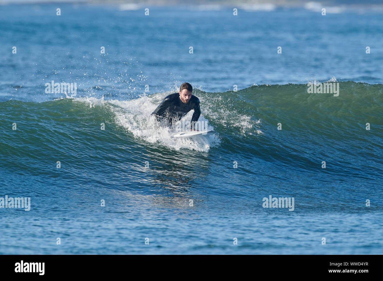 Surfers, Cherry Hill Beach, Nova Scotia, Canada Foto Stock