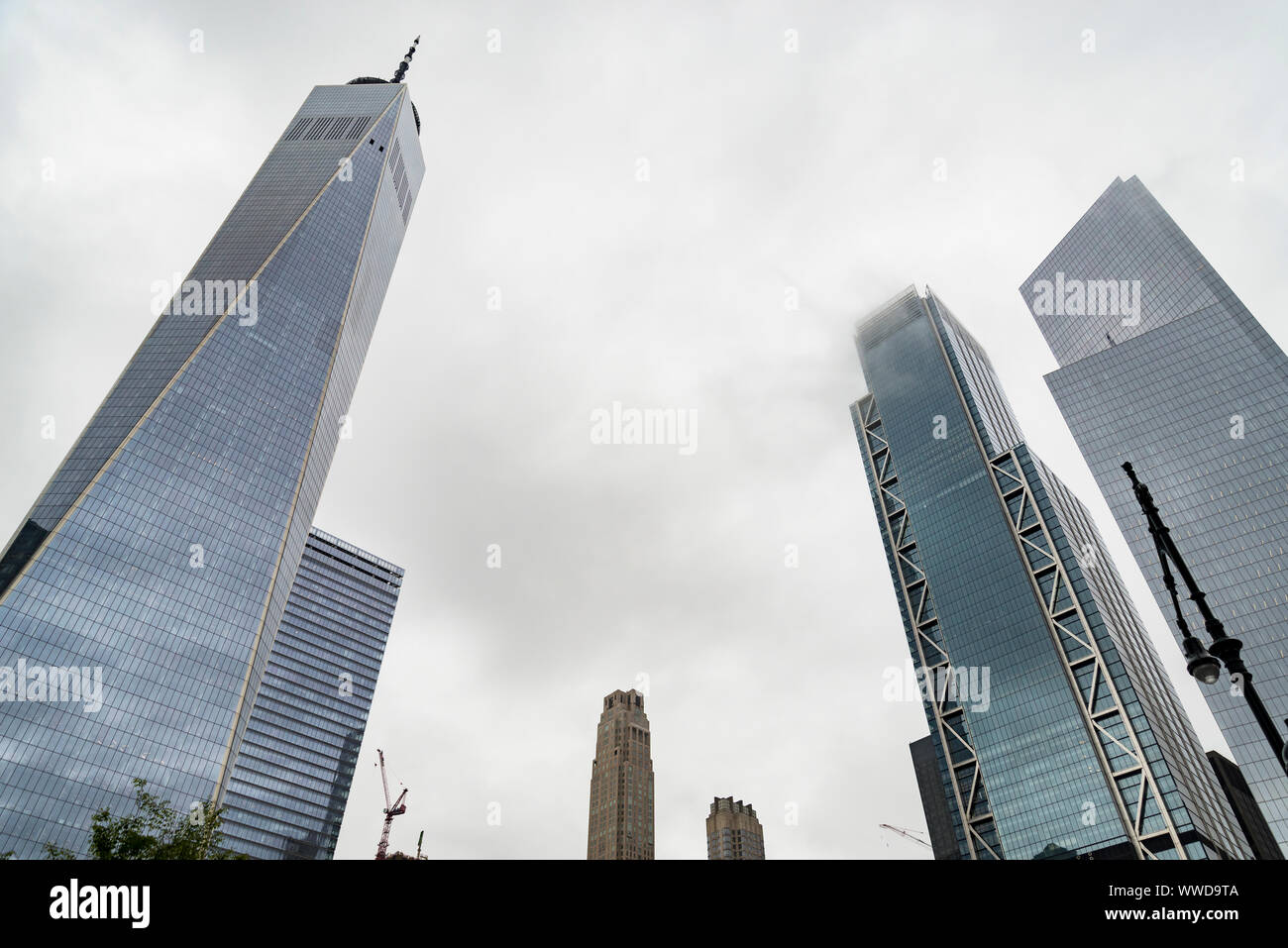 Il Grattacielo del Centro Cittadino di New York City vista da Battery Park Foto Stock