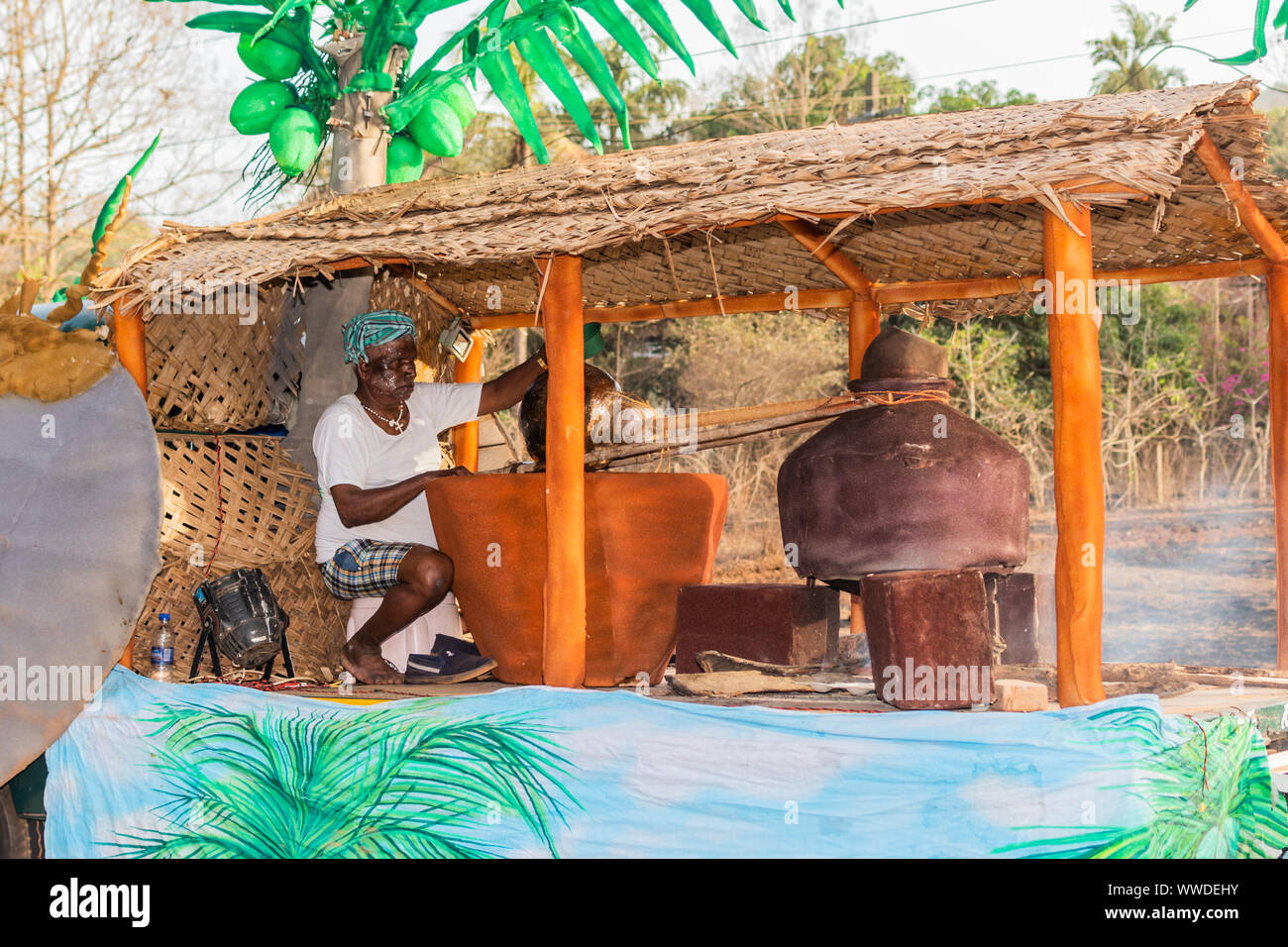 Festeggiamenti carnevaleschi in stato costiero di Goa in India Foto Stock