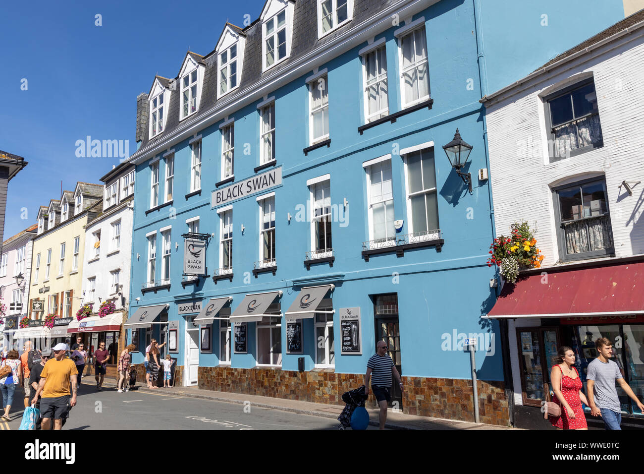 Black Swan public house, Looe, Cornwall Foto Stock