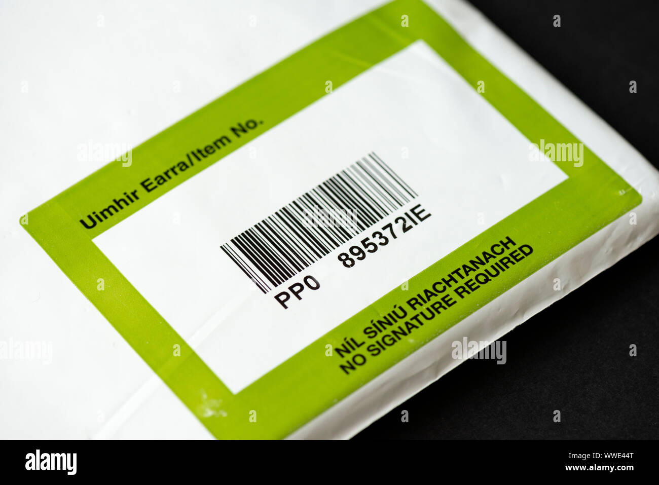 Lettera dell'Irish Post an Post Ireland testo senza firma Foto Stock