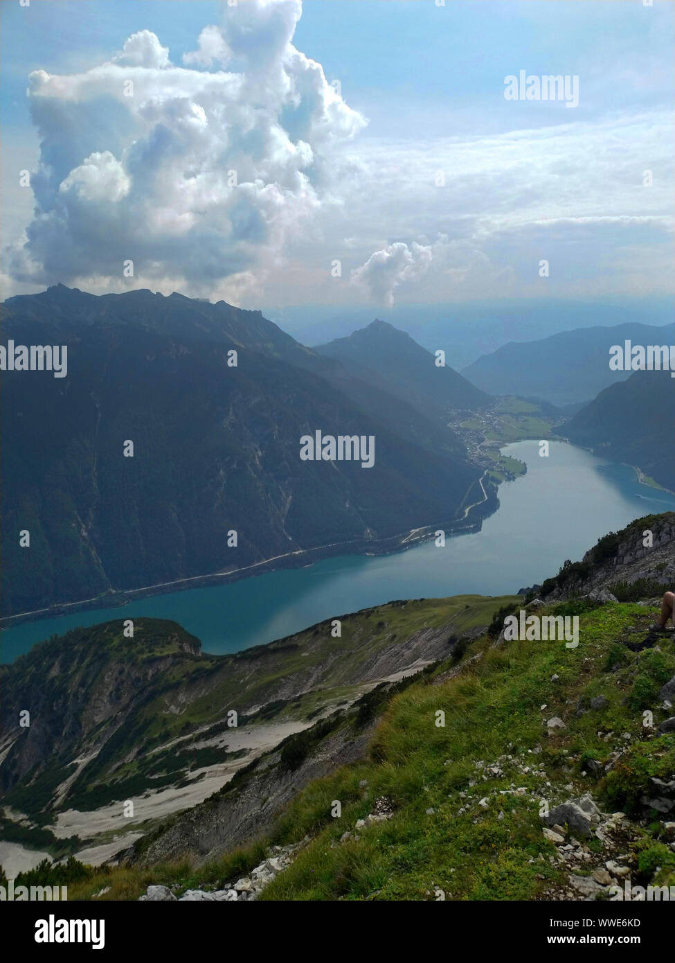 Escursioni sul Seebergspitze, una montagna in alto adige Foto Stock