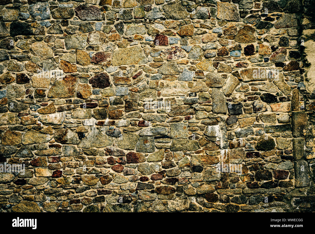 Il vecchio muro di pietra a Bautzen città vecchia Foto Stock