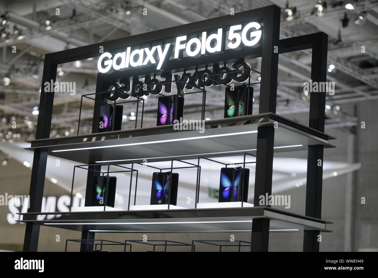 IFA 2019, IFA consumer electronics Show di Berlino , Galaxy piegare 5 G, pieghevole Smartphone, Foto Stock