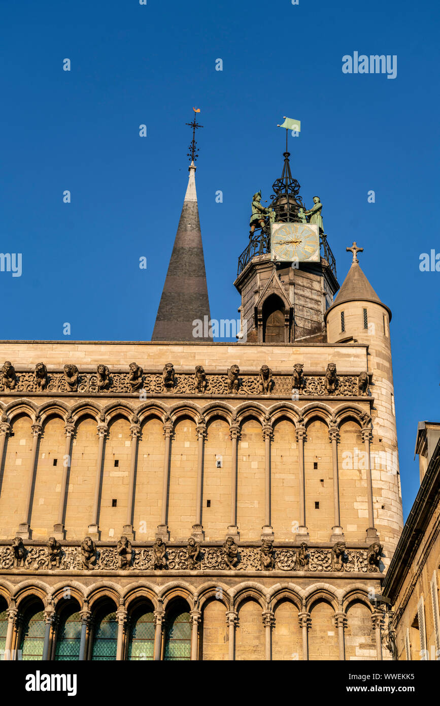 Cattedrale di Notre-dame, Dijon, Côte d'Or, Borgogna, in Francia, in Europa Foto Stock