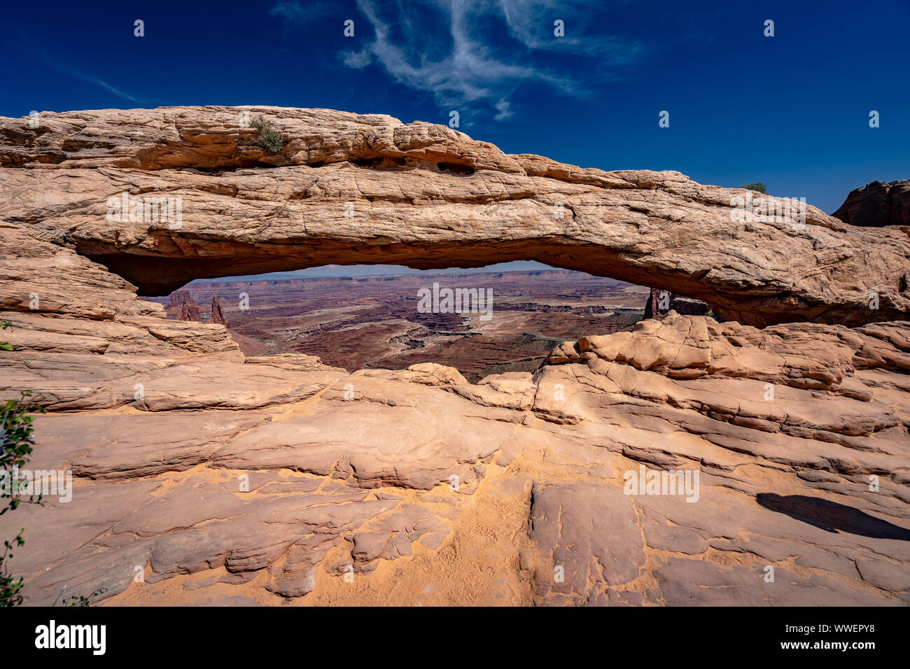 Mesa Arch, Colorado National Monument park, Colorado, STATI UNITI D'AMERICA Foto Stock