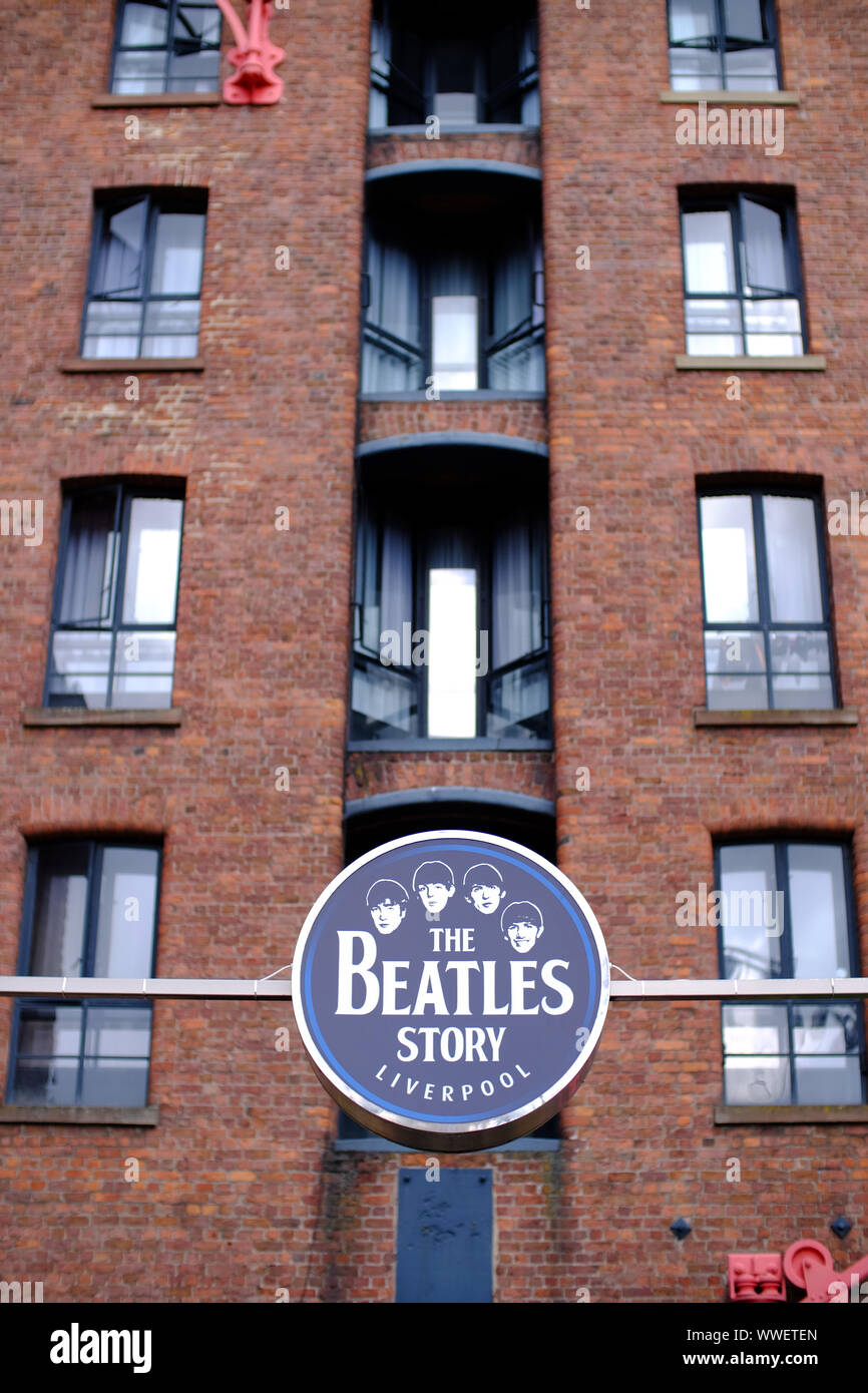 Il Beatles Story Museum, Albert Dock, Liverpool, Regno Unito Foto Stock