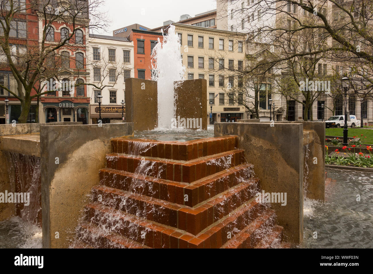 Hanover Square nel centro di Syracuse NY Foto Stock